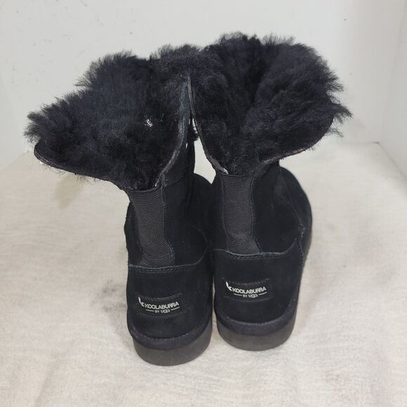 Koolaburra by UGG Boots Womens Size 8 Black Short Lined Suede Winter Cold Fall - Picture 9 of 16